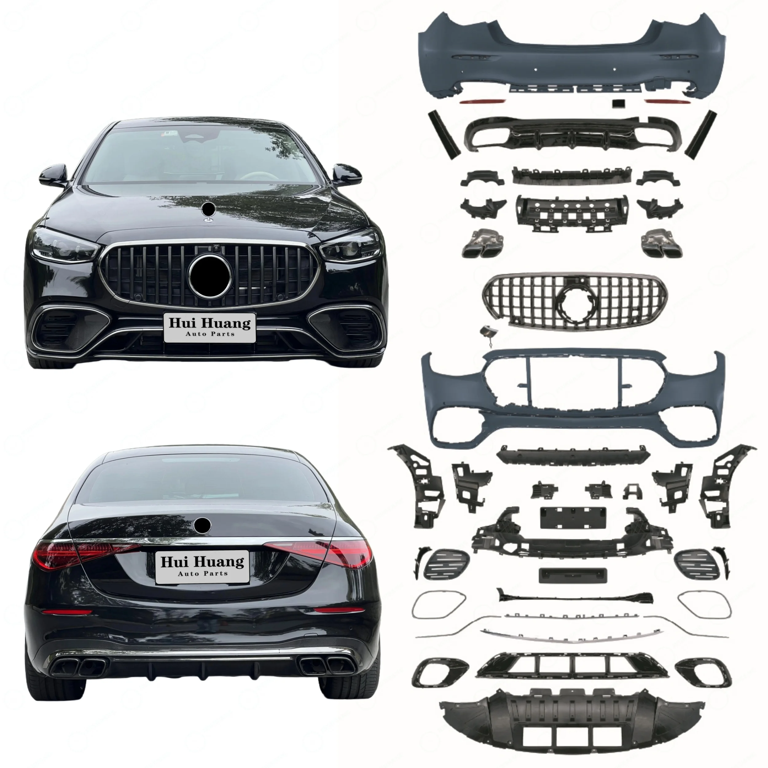 

Hot Sale W223 2021-On Car Bodykit for Mercedes-Benz S Class Upgrade to W223 S63/S65 AMG Style Car Parts Body Kit