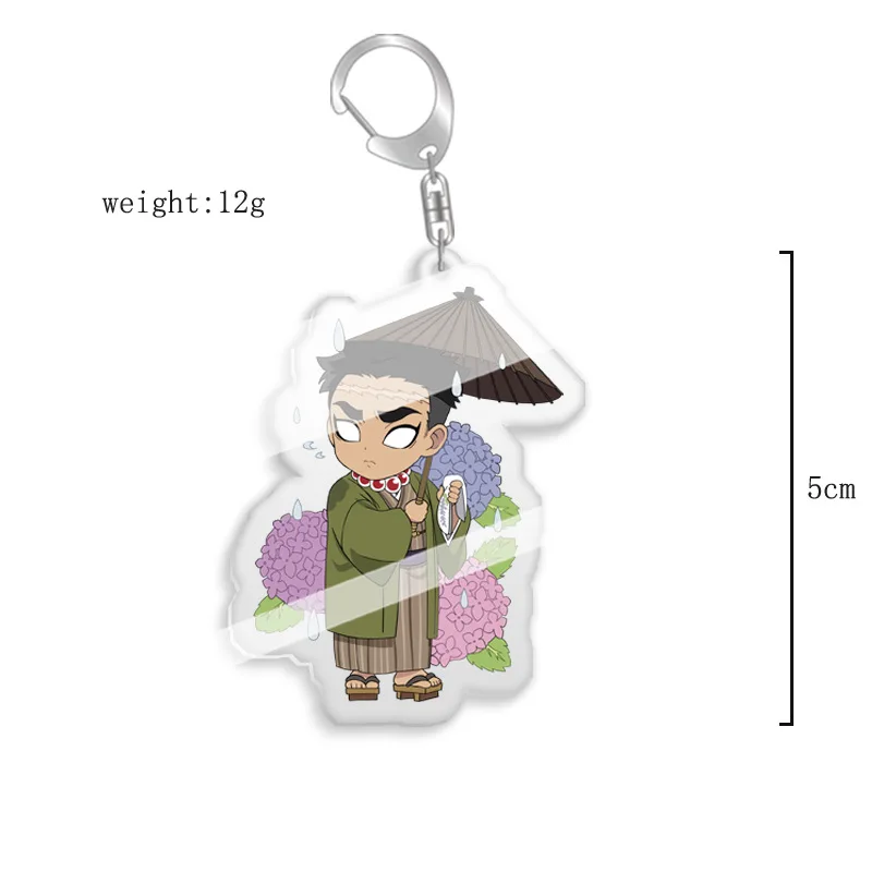 شيطان القاتل كيميتسو نو يابا إنفينيتي القلعة سلسلة مفاتيح مصنوعة من الأكريليك اكسسوارات حقيبة سحر Kochou Shinobu عمل نموذج لجسم اللعب #2