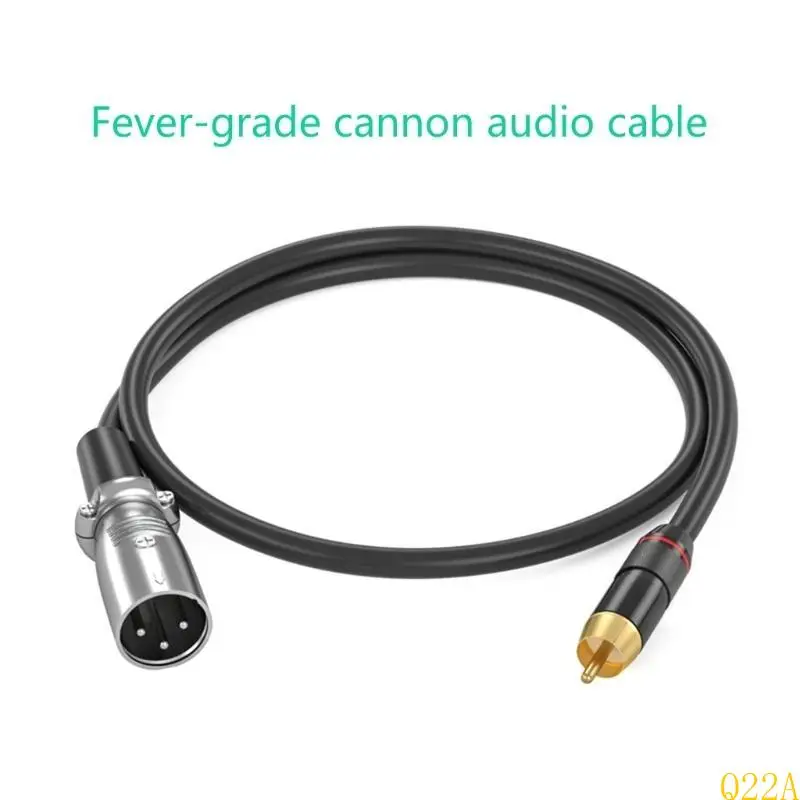 Q22A Gold Plated 3Pin Auditory Extension Cable, Copper Conductors for Auditory