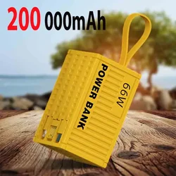 NEW Power Bank For 200000 mAh Power Bank 66W Super Fast Charging 100% SufficientCapacity Portable Battery Charger for iPhone Xia