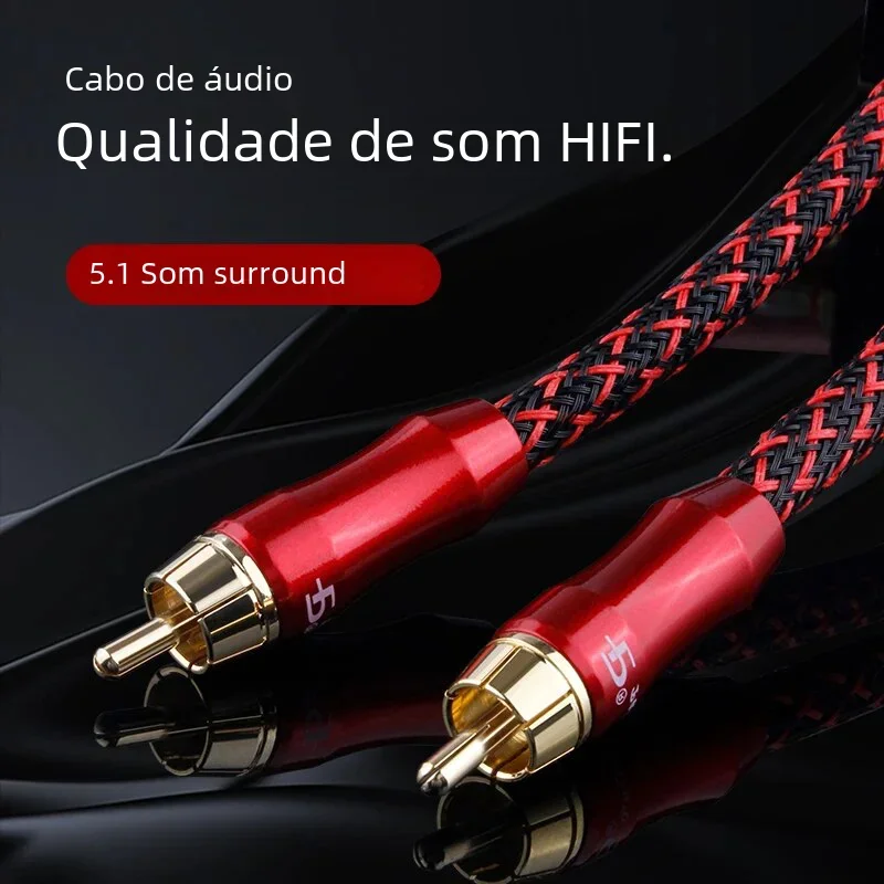 YYAUDIO 4N OFC 75 Ohm Hifi Digitales Koaxial-Audio-Video-RCA-Kabel Hi-End-RCA-Stecker-Subwoofer-Audiokabel 1 m 2 m 3 m 5 m 8 m 10 m