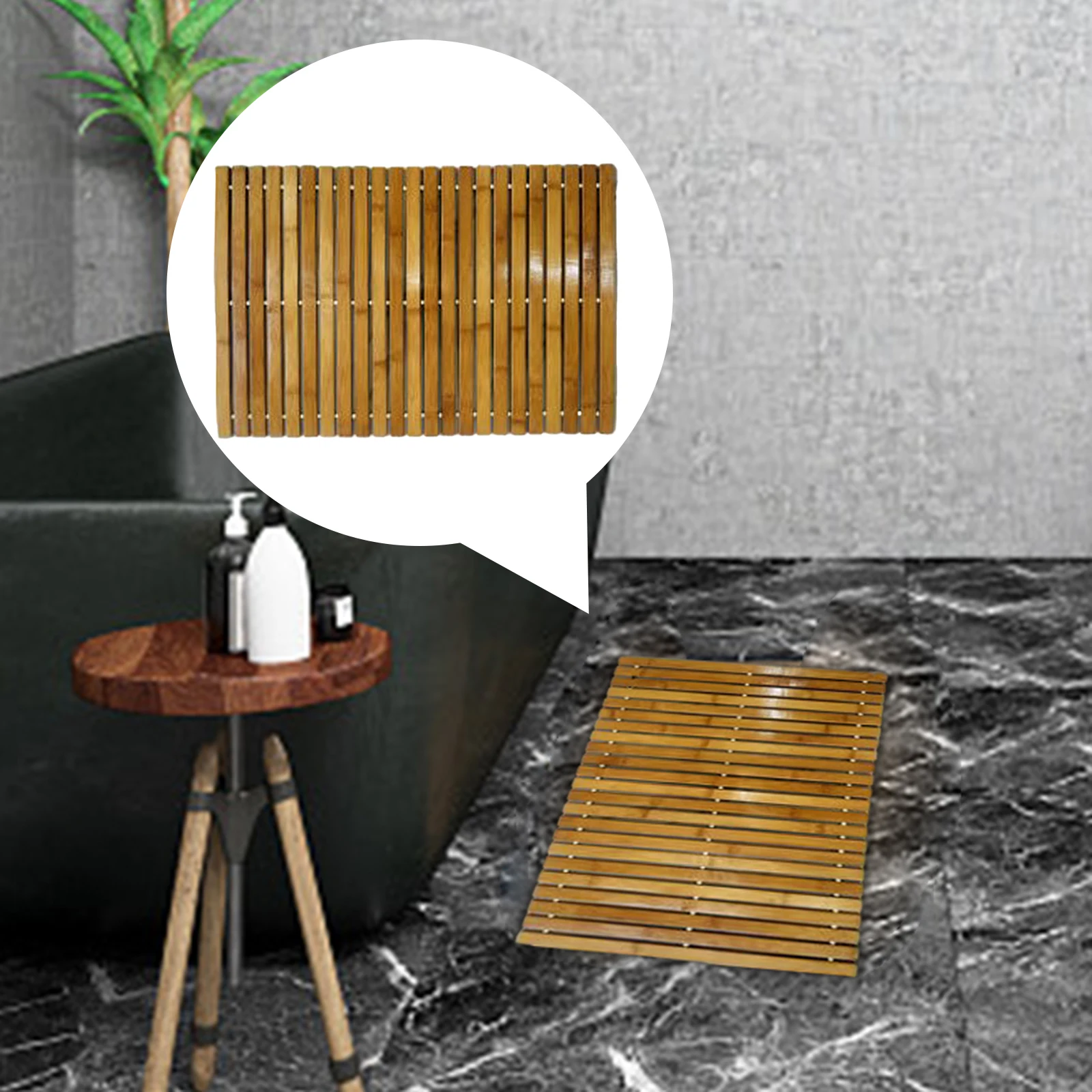 Natural Bamboo Bath Mat Non Slip Waterproof Floor Mat Kitchen Rugs Multifunctional for Bathroom Sauna SPA Bedroom Accessories