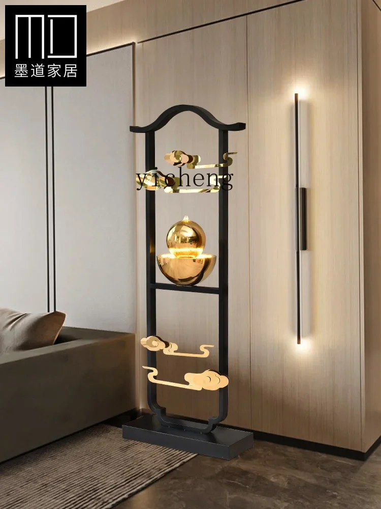 YY Light Luxury Flowing Water Ornaments Opening Office Leader Golden High-End Fountain