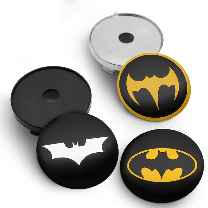 4 قطعة 56 مللي متر 60 مللي متر الخفافيش شعار سيارة عجلة مركز محور قبعات شارة شعار غطاء حافة ملصقات سيارة التصميم الديكور الشارات اكسسوارات السيارات #3