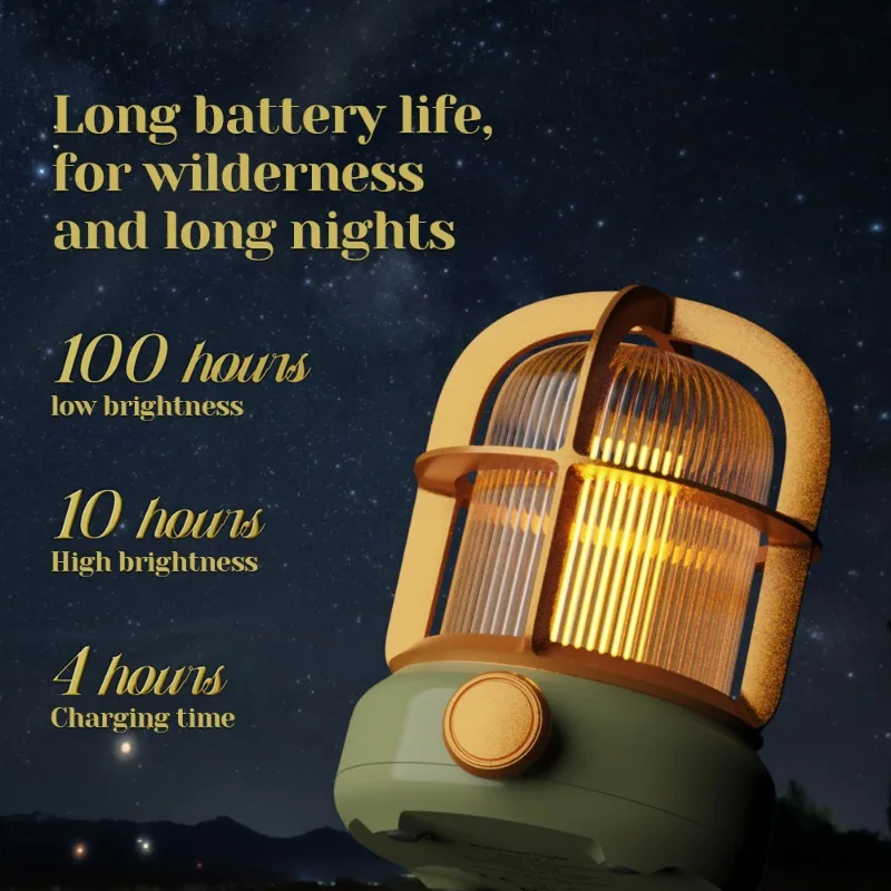 A25F-Multifunctional Decorative Night Light - Retro Atmosphere Lamp With Built-In Battery