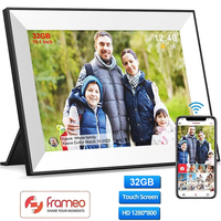 Frameo 10.1 Inch Electronic Photo Frame Digital Smart Picture WiFi HD IPS Touch Screen Photo 1080P Video 32GB Auto Rotation Gift