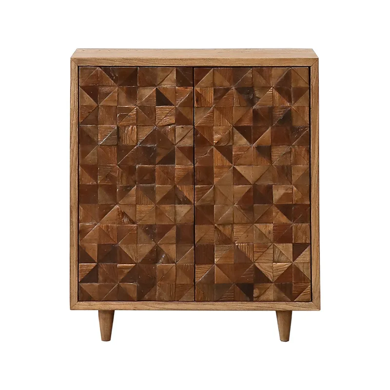 Solid wood parquet entrance foyer cabinet, B & B dining side cabinet, storage shoe cabinet, storage cabinet