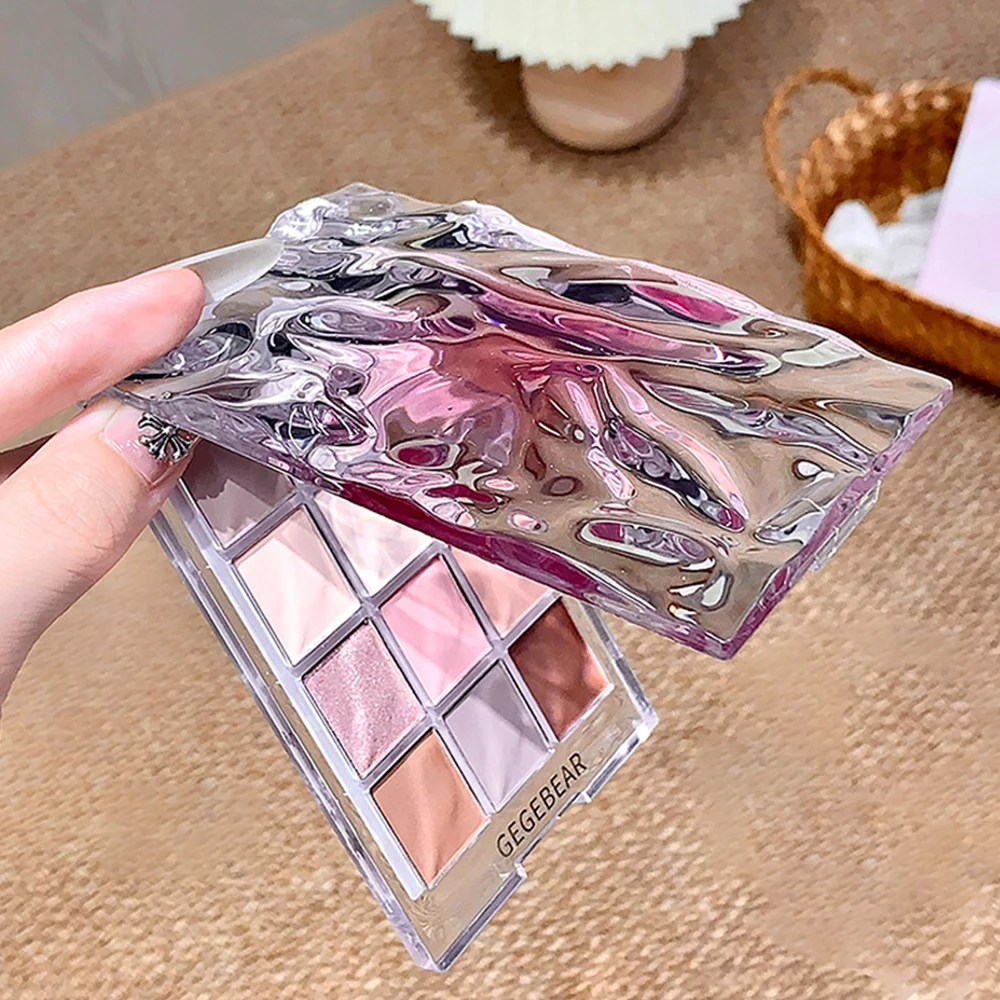 12色アイシャドウパレット ゲゲベア マットパール調アースカラー スパンコール 長持ちアイシャドウ＆コントゥアパレット