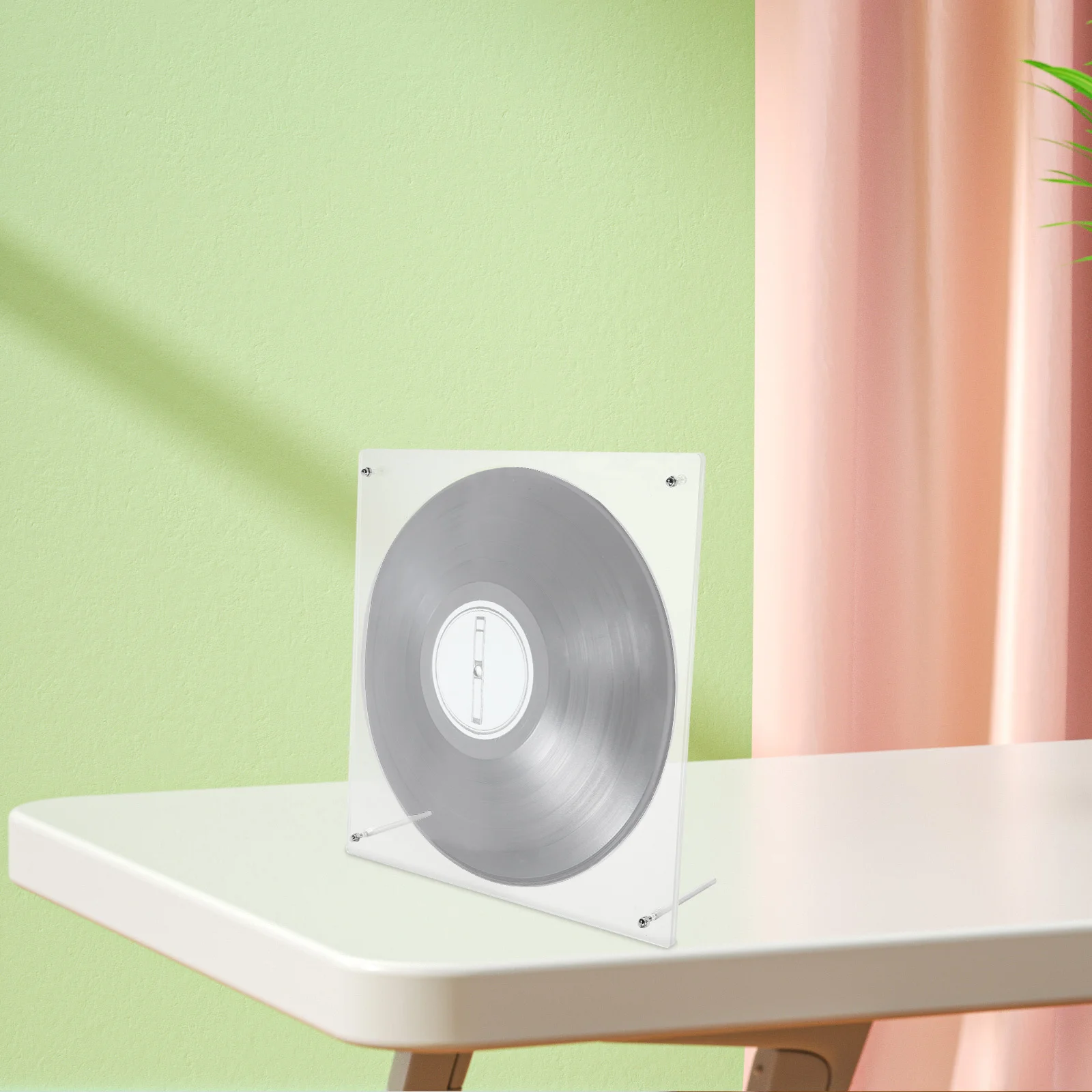 

Acrylic Record Display Stand Sturdy Transparent Vinyl Album Holder Protective for Home Office Music Lover Collector Display
