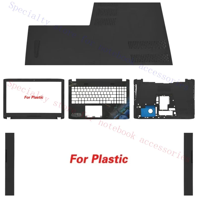 LCD back cover, front panel, palm rest bottom case shell, ABCD cover for GL552 GL552J ZX50V FX-PRO laptop Hinge shell