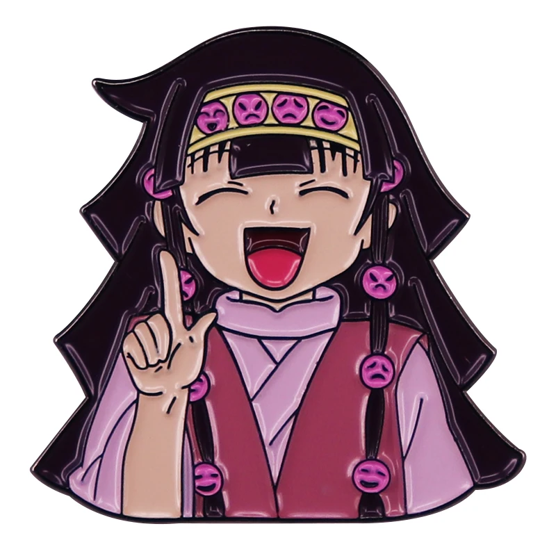 Alluka Zoldyck Nanika Hunter X Hunter Anime esmalte Pin mochila Collar Pins sombrero accesorios de joyería broche insignias regalo