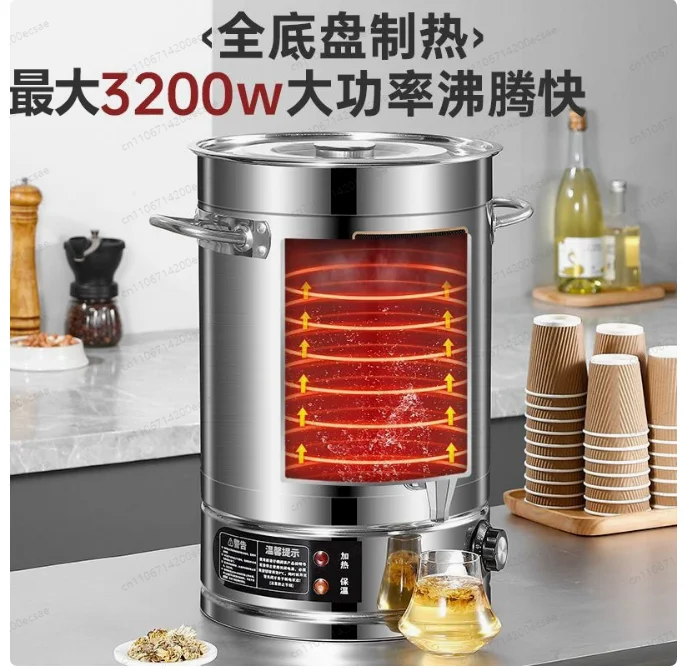 

Автоматический дозатор горячих жидкостей большой емкости | 30-литровое ведро из нержавеющей стали с подогревом и краном для приготовления и подачи блюд