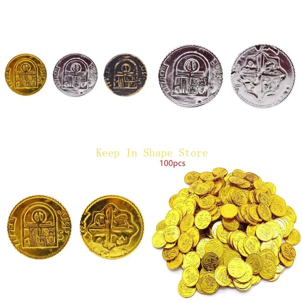 

U1JC Пиратские золотые монеты Хэллоуин изделия из искусственного золота дома рождественская декора