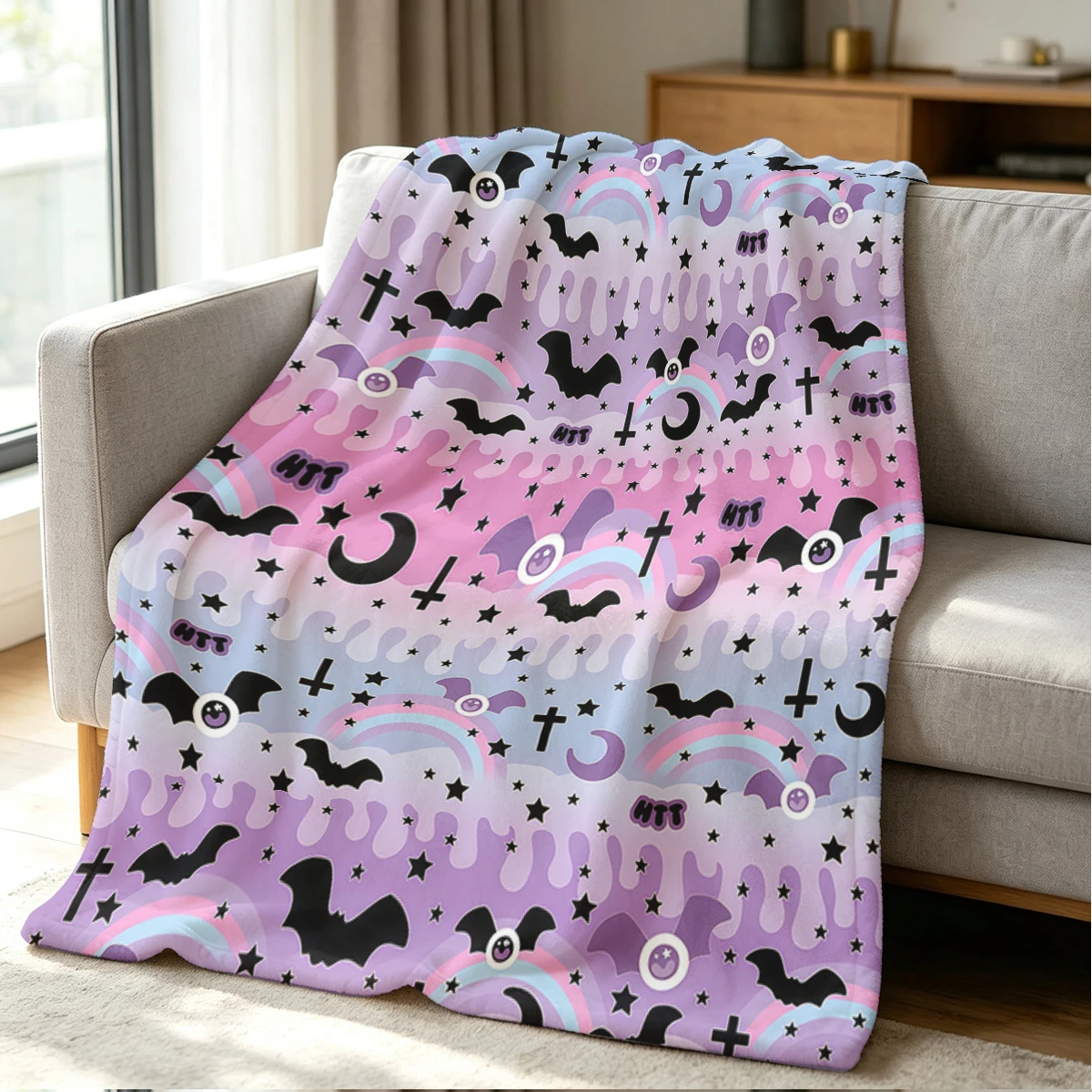Goth Dream Blanket Soft Cozy Throw for Sofa Bed Festive Holiday Decor Gift for Kids and Adults,Lightweight and Warm