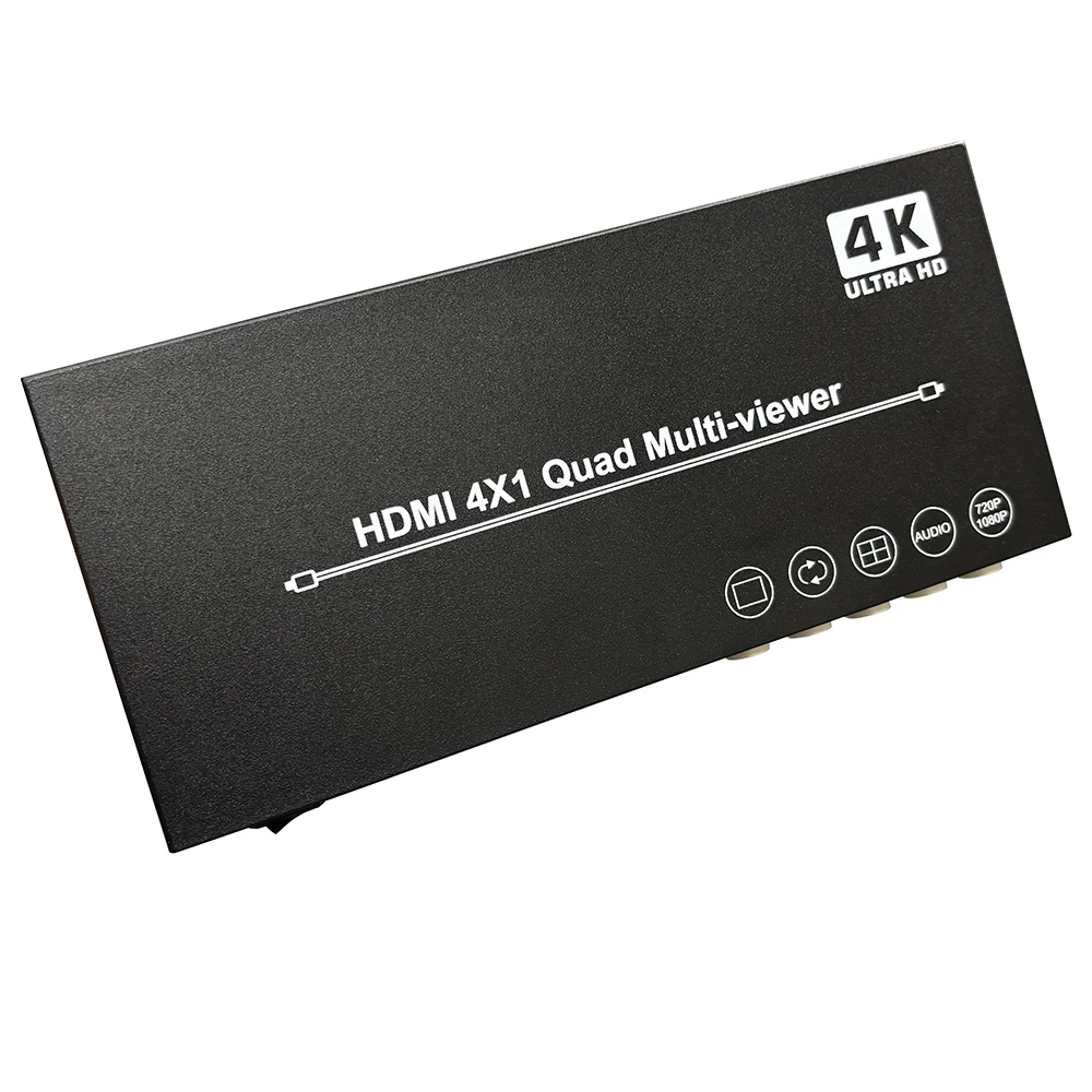 4K 4x1 Hdmi Multi-viewer 4 Ports Input Video Multiplexer 1080p Quad Multiviewer Screen Splitter Seamless Switch 5 Display Modes