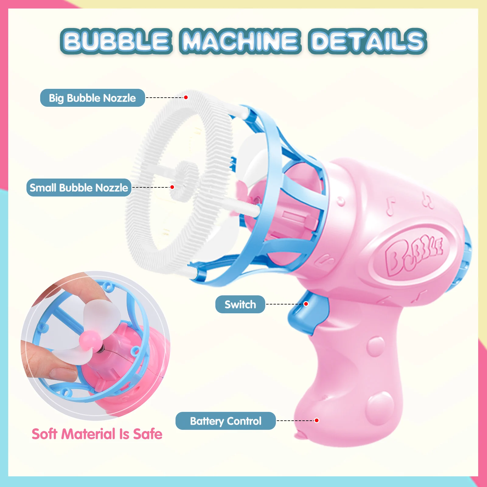Machine à bulles pistolet à bulles électrique jouets pour enfants bulles souffleur de savon automatique jouets de plein air jeux de fête enfants cadeaux d'anniversaire jouet
