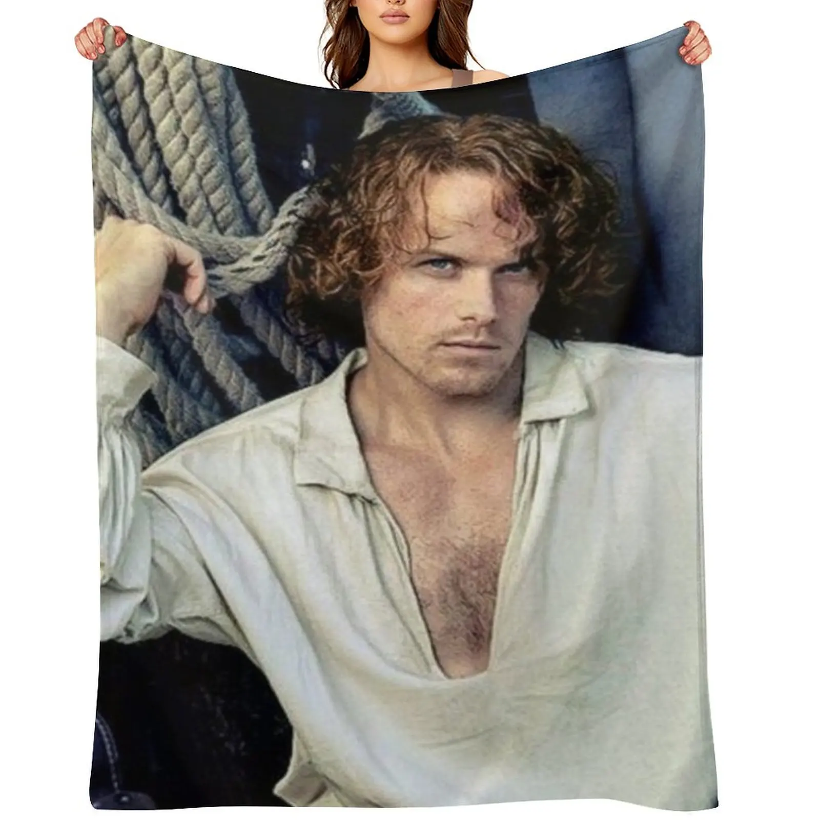 

Sam Heughan Throw Blanket Sofa Quilt Soft Plaid Bed linens Blankets