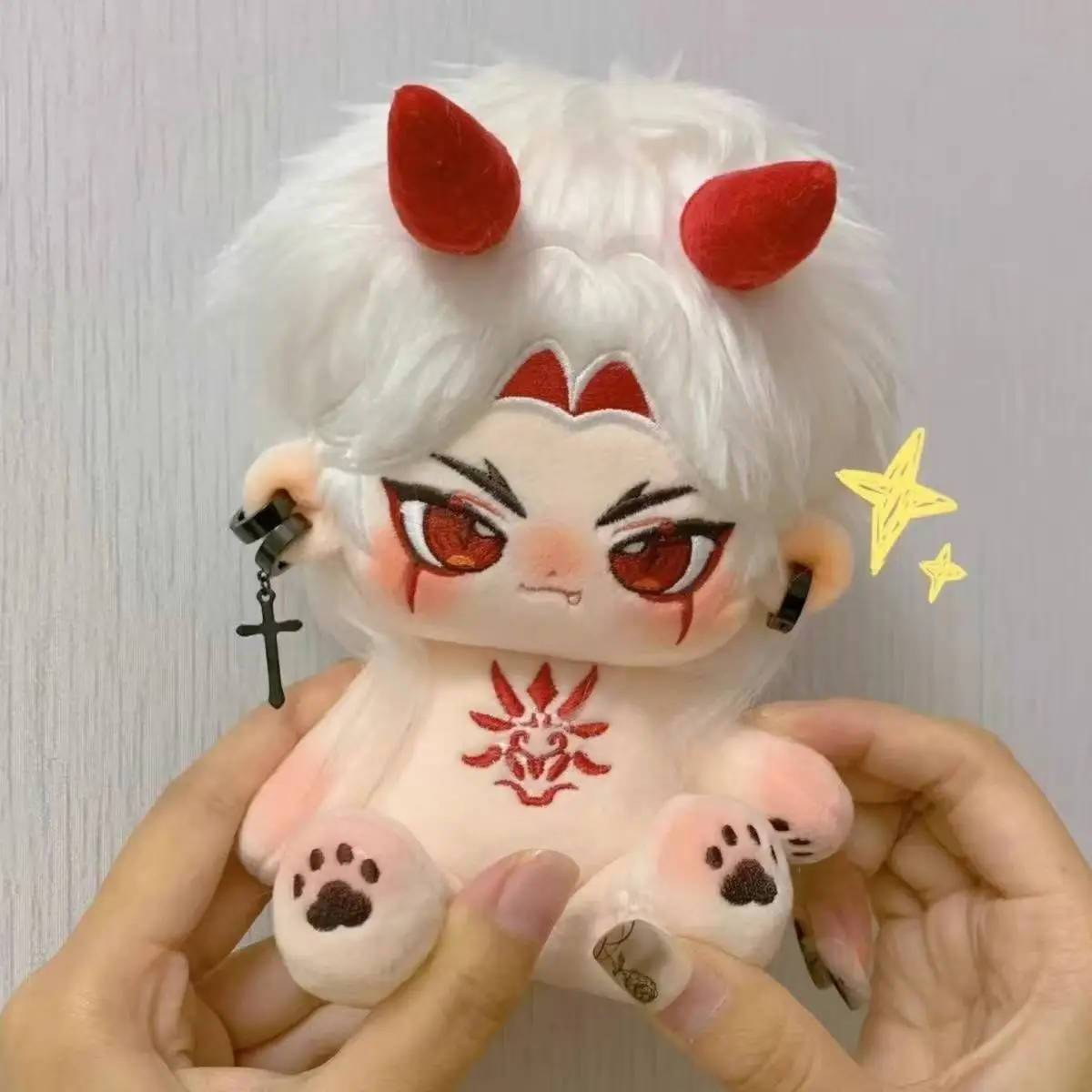 Stuffed 20cm Game Genshin Impact Arataki Itto Plushies Kids Toys with Skeleton Dress Up Clothing Anime Cartoon Figure Toys Gift