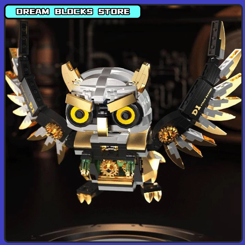 Mecha Crocodile MOC Bricks Puzzle Toy Cyberpunk Animal Building Blocks Cartoon Owl Robot Model Adult Boy Children Christmas Gift