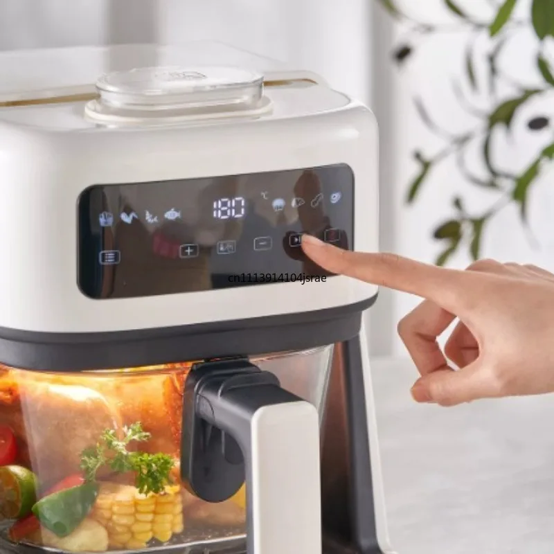 Sprayer Air Fryer with Visible Window, Smart 2-in-1 Electric Oven, Oil-Free Cooking Basket with Humidifying Function