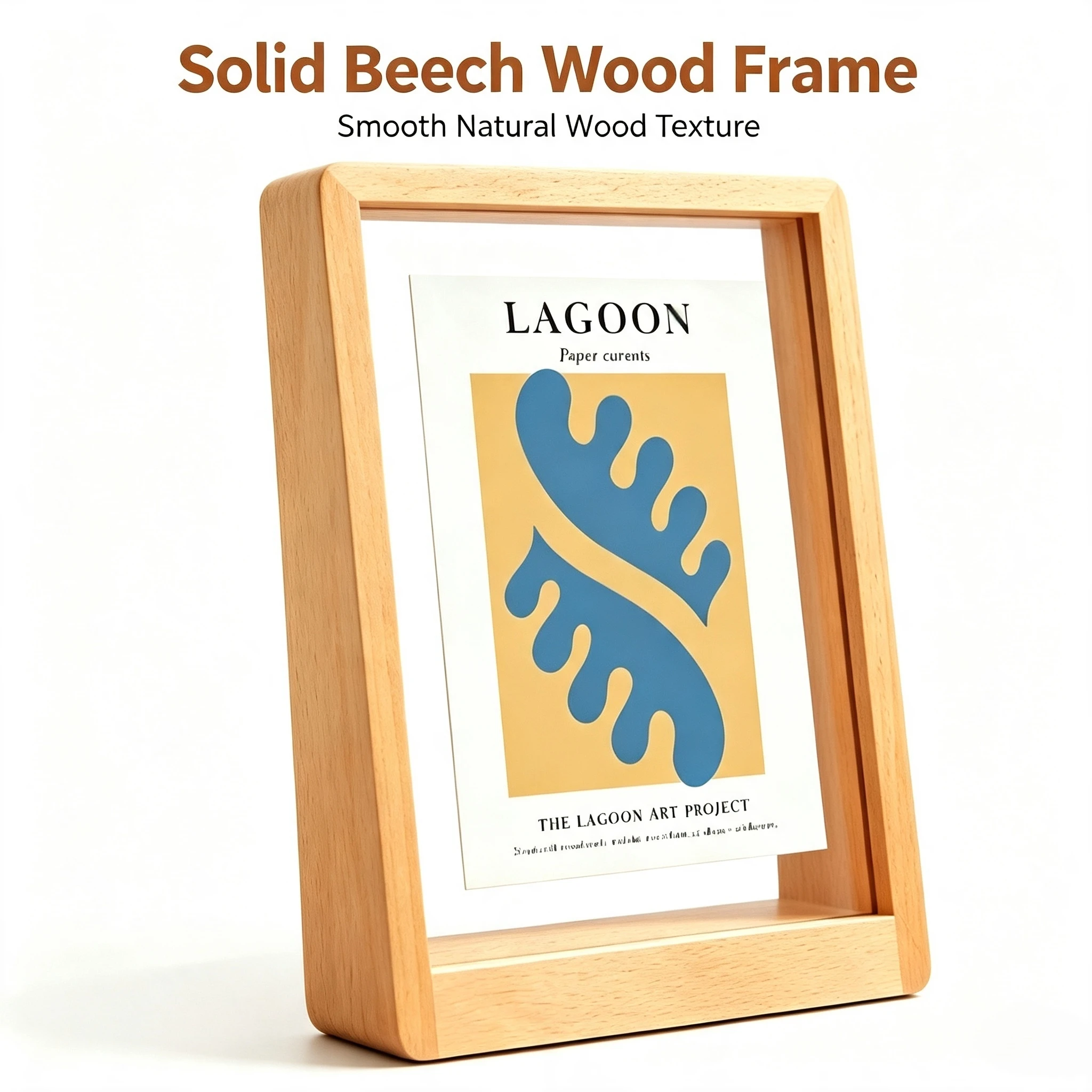 Custom Engraved Solid Wood Photo Frame, Clear Acrylic