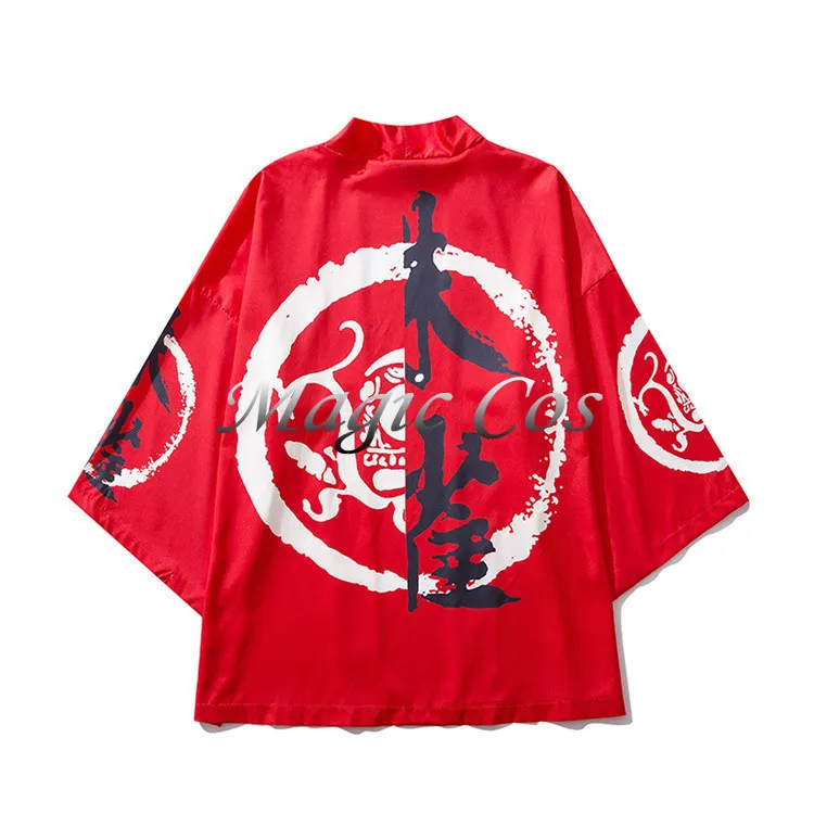 Japonês Sakura Dragon Print Kimono Tradicional para Homens e Mulheres, Cardigan Haori, Streetwear, Samurai Tops, Cosplay Manto, Cosplay