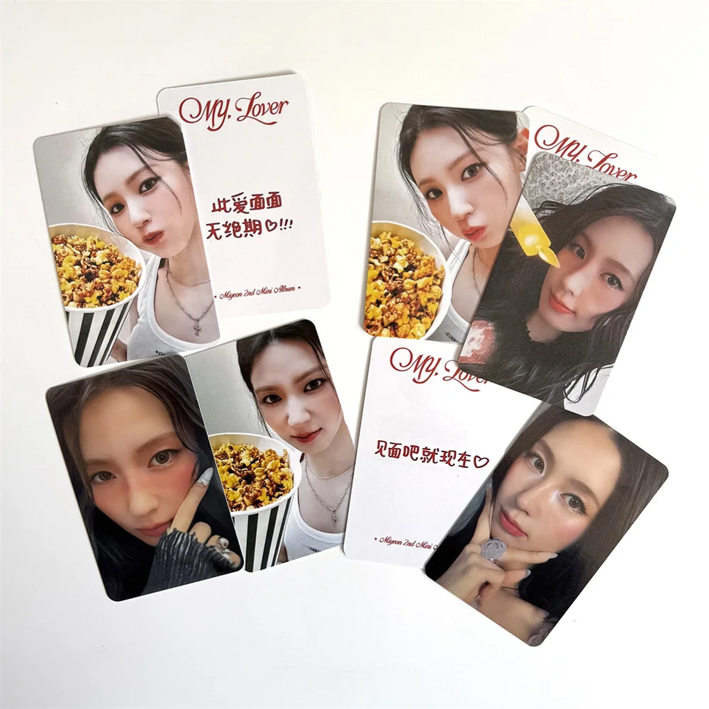 Kpop Idols Miyeon 2nd ألبوم صغير MY LOVER Photocards 6 قطعة/المجموعة مزدوجة الجانبين الطباعة مشرق فيلم LOMO بطاقة المشجعين جمع بطاقة