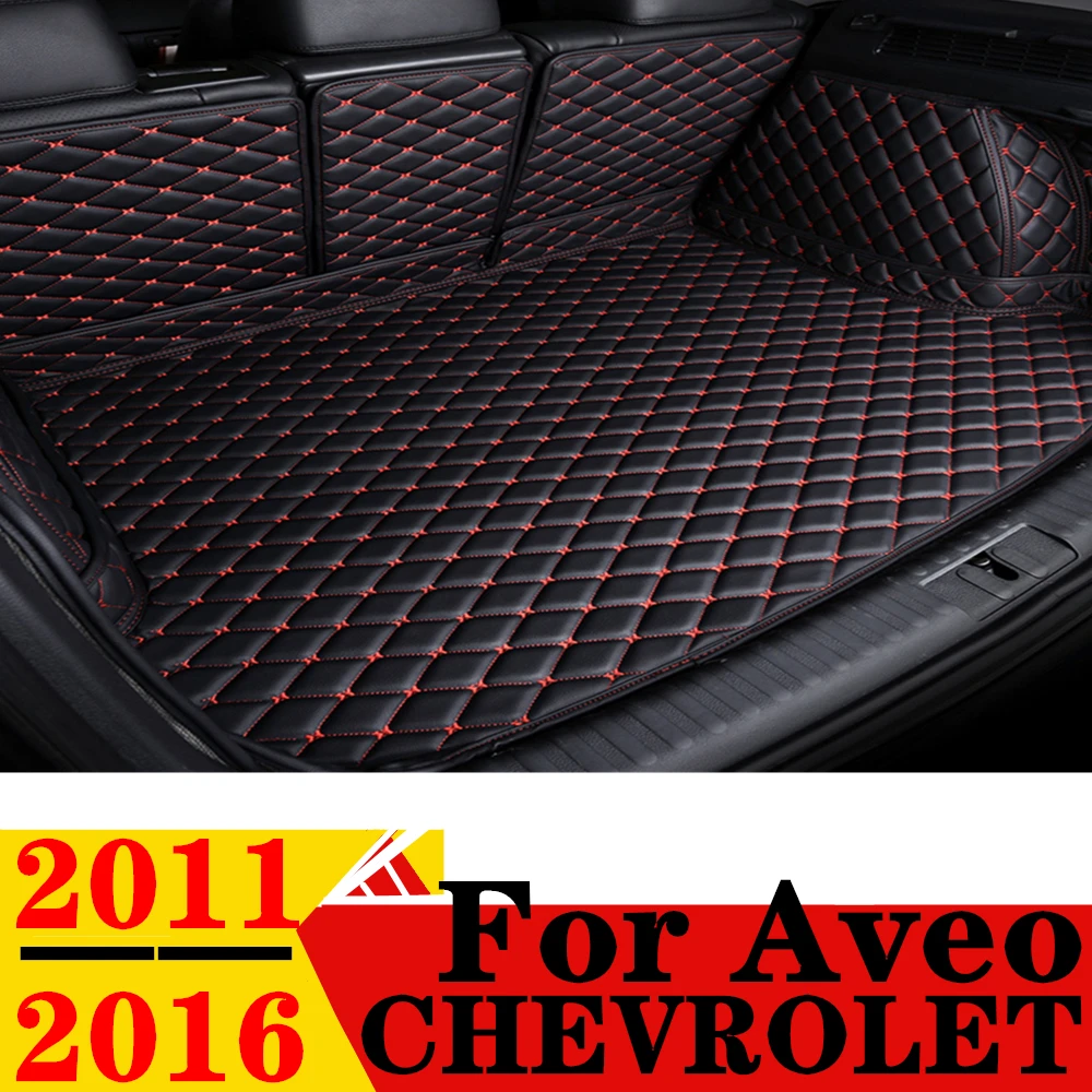 

Car Trunk Mat For Chevrolet Aveo 2016 2015 2014 2013 2012 2011 Rear Cargo Cover Carpet Liner Tail AUTO Parts Boot Luggage Pad