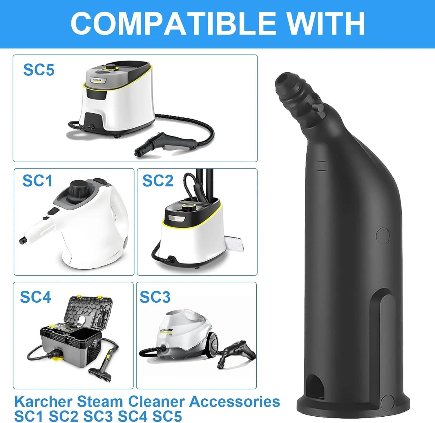 For Karcher EasyFix SC1 SC2 SC3 SC4 SC5 Steam Cleaner Accessories, Extended Nozzle, Round Brush, Steam Sleeves, Nozzle Covers