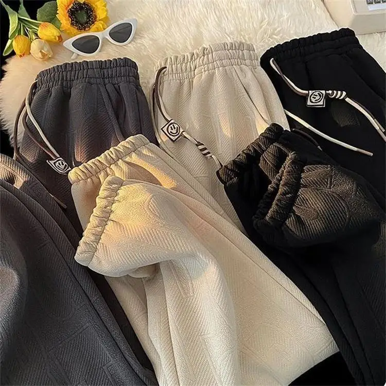 

Мужские повседневные брюки Thiened Fce, осенне-зимние, утепленные, уличные, спортивные, свободного кроя, для подростков, модные