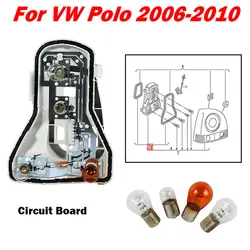 Auto-Accessoires Voor Volkswagen Vw Polo 2006-2010 Auto Links Rechts Achterlicht Achterlicht Achterlicht Licht Printplaat Lamphouder Lamp
