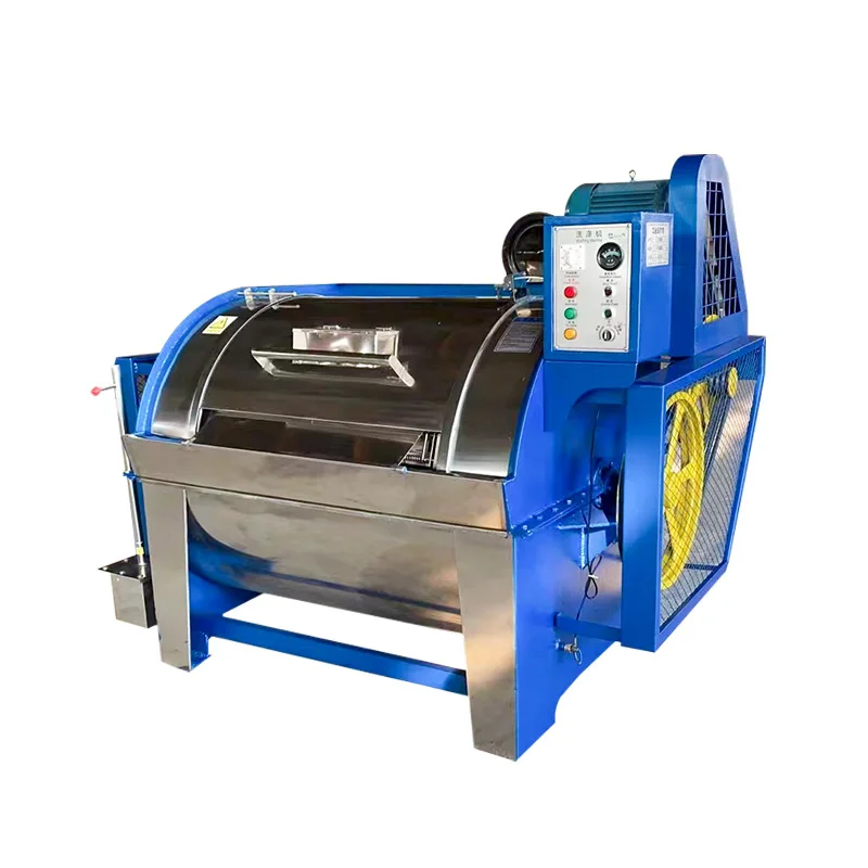 

Large horizontal industrial washing machine semi-automatic 50kg hotel laundry cleaning machine