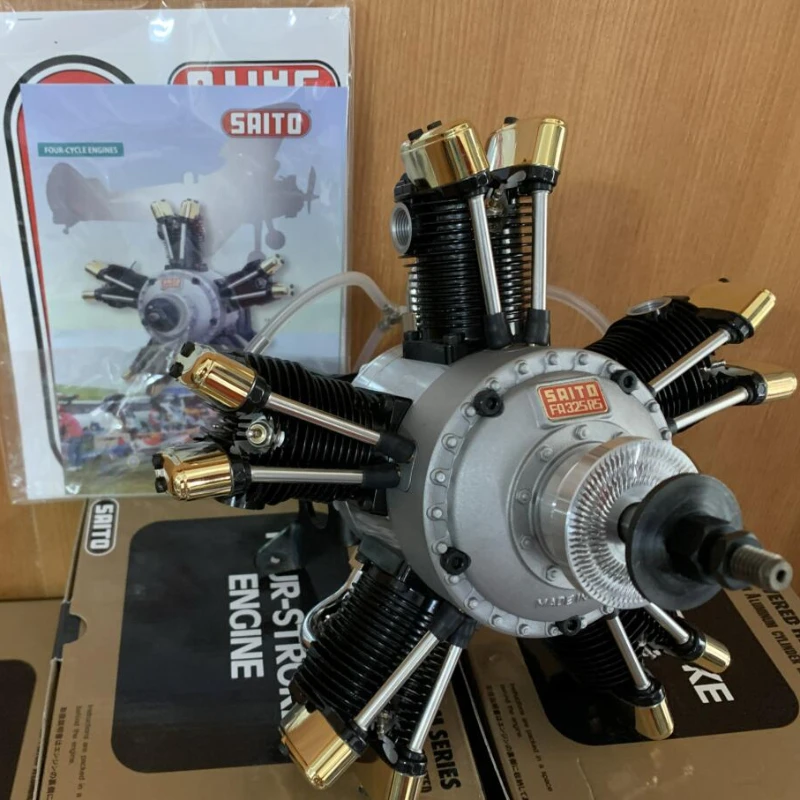 SAITO FA-325R5D 5-Cylinder Radial Methanol Engine 3.1cc 4-Stroke Fixed-Wing Power Unit Pro RC Aircraft Hobby Accessory