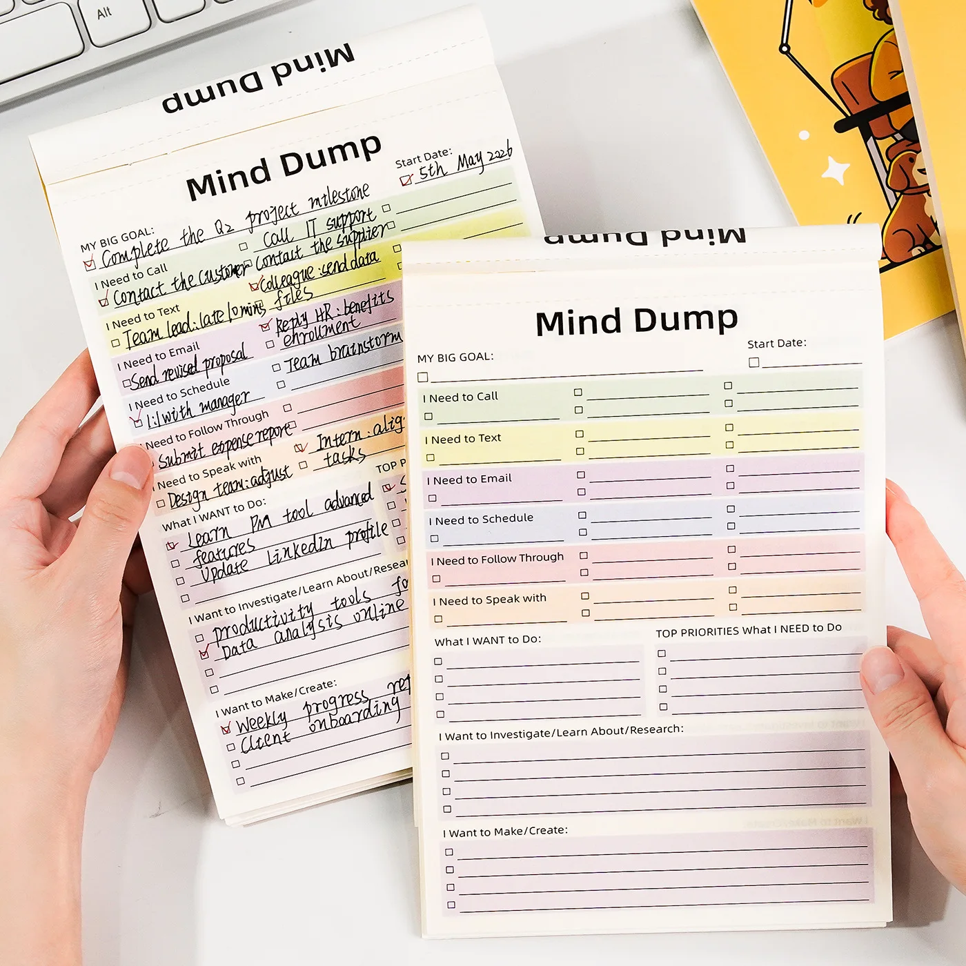 Brain Dump Journal: Clear Your Mind, Organize Thoughts – Daily Thought Organizer for Focus