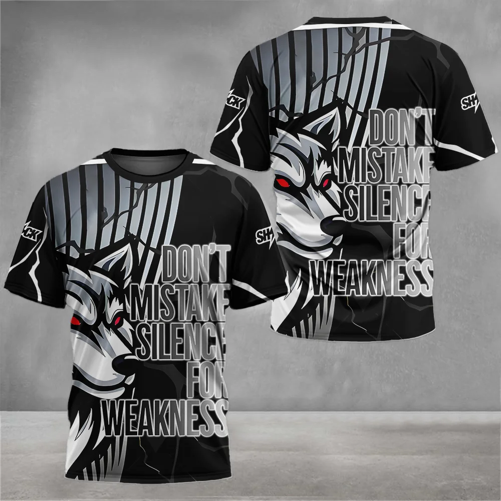 

Новинка 2025, летняя бестселлерная мужская футболка с красным глазом и волком, футболка с короткими рукавами и 3D принтом, дышащая и удобная