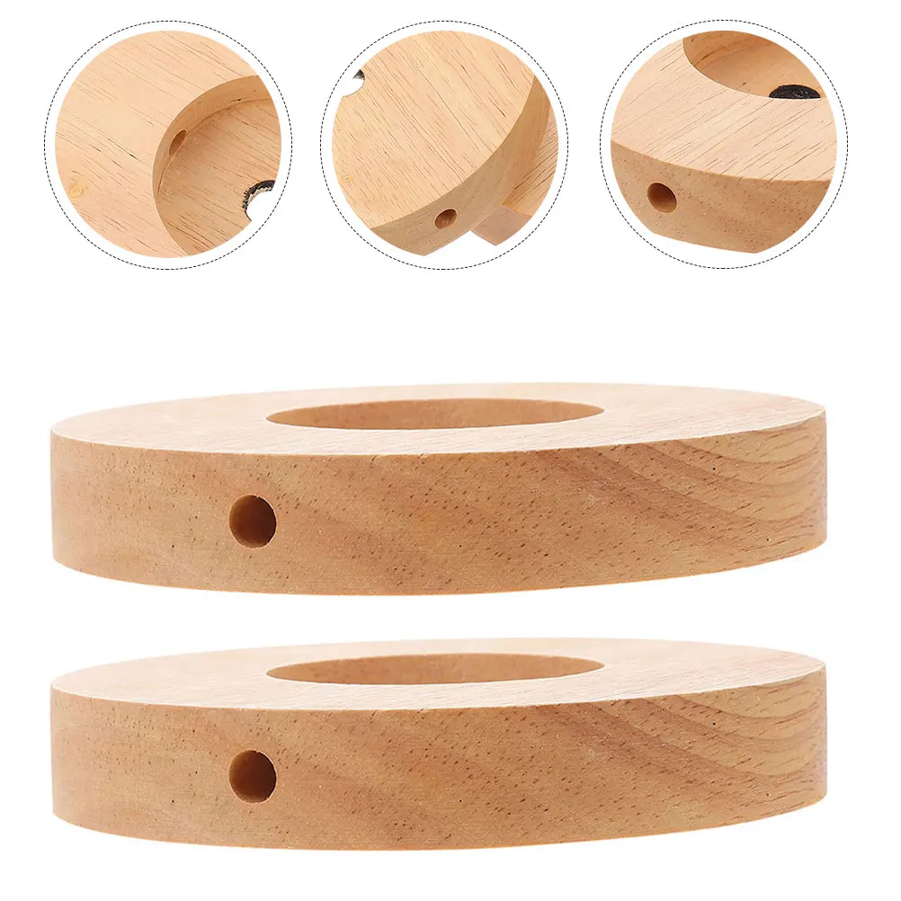 

3pcs Wood Night Lamp Wood Bases Base Night Table Lamp Bases Table Accessories Bedroom Living Room Study Office