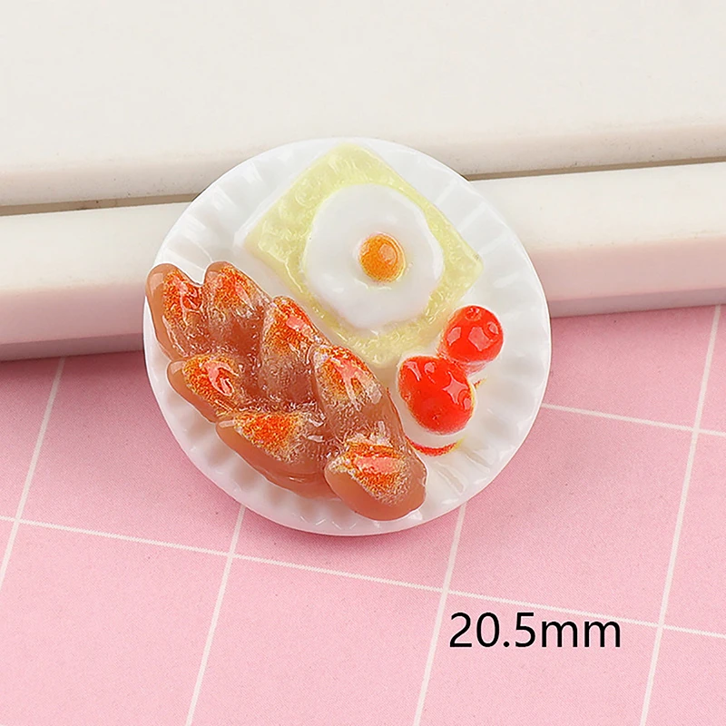 6pcs Mini Dim Sum Platter DIY Miniature Landscape Fairy Garden Decors Accessories Doll House Ornaments