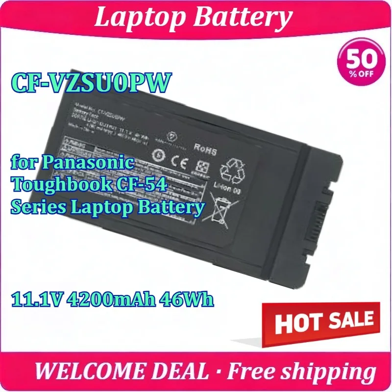 

New CF-VZSU0PW Battery for Panasonic Toughbook CF-54 Series Laptop Battery 11.1V 4200mAh 46Wh
