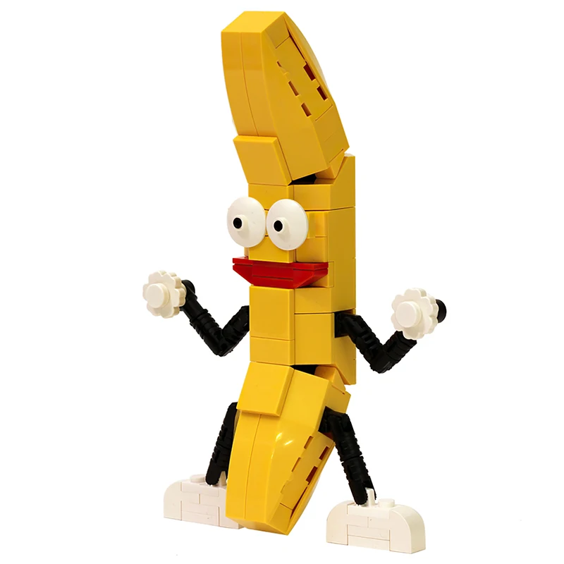 MOC Dancing Banana Puzzle Blocks  Creative Classic Funny Novelty View Fruit Interactive Assemble Toys Movie Collection 2022