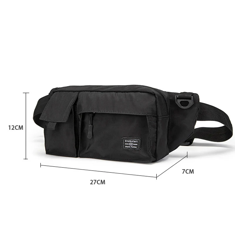 Men's Crossbody chest bag Nylon Casual Shoulder bags Outdoor Sports Running Cycling Waist Pack Phone Tool Satchel Pouch for Man