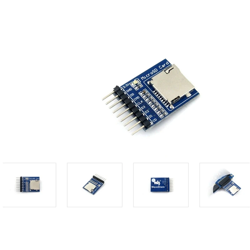 A16Q-для Micro-SD (TF) модуль хранения карт, макетная плата, модуль SD-карты, держатель SD-карты, шаг 2,54 мм для SDIO и SPI Prots