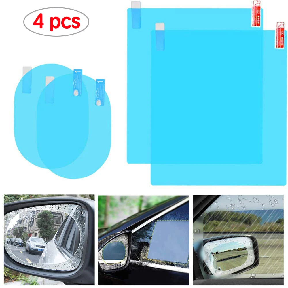 Car Anti Water Mist Film Anti Fog Coating Rainproof Hydrophobic Auto Rearview Mirror Protective Film Bathroom Mirror Stickers