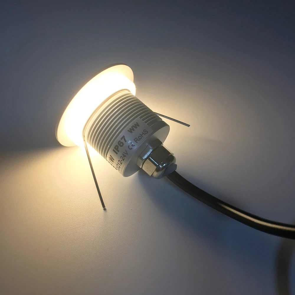 1W minimalizm lampa wpuszczana W ścianę dekoracja zewnętrzna 12V zamontowane światła schodek LED ganek korytarz kinkiet oświetlenie