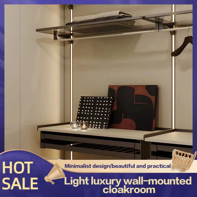 

Cloak Rack Floor-Standing Bedroom Dust-Proof Curtain Multi-Functional Combination Home Storage Cloakroom Room Storage Rack