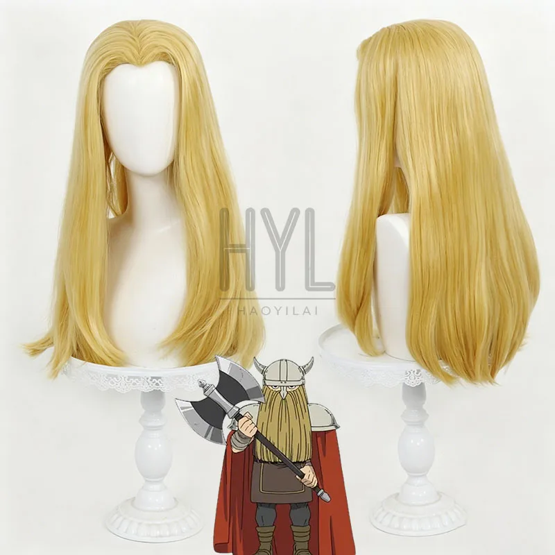 Anime  Eisen Cosplay Wig Yellow Long Heat Resistant Synthetic Hair For Women Men Halloween Carnival Party Costume Accessories
