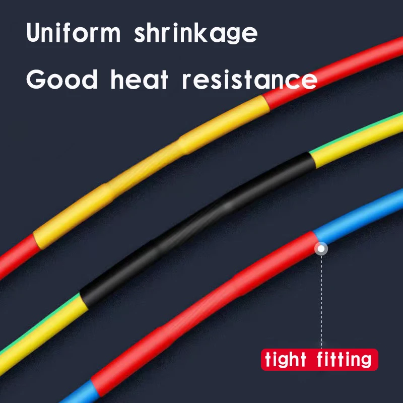 530pcs 750pcs Heat Shrinkable Tube Insulated Wiring Wire Repair Assortment Electronic Polyolefin Electrical Wire Wiring Sleeve