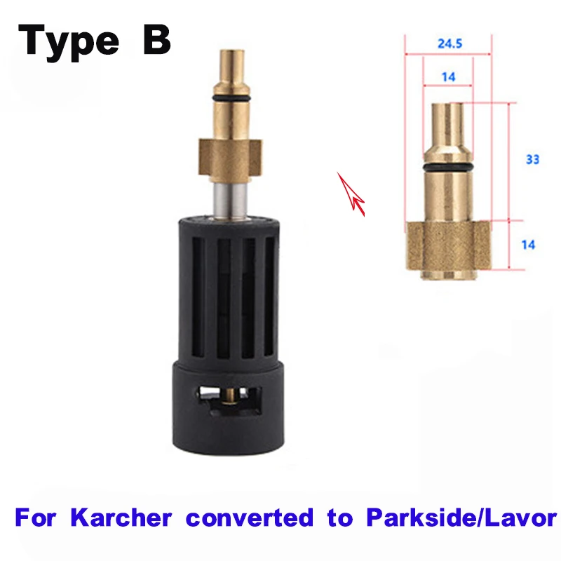 Adaptateur D\'air pour Karcher K2 K3 K4 K5 K6 K7 Perempuan Ke Parkside Perempuan Meriam D\'air pour Konversi Antara KARCHER dan LAVOR