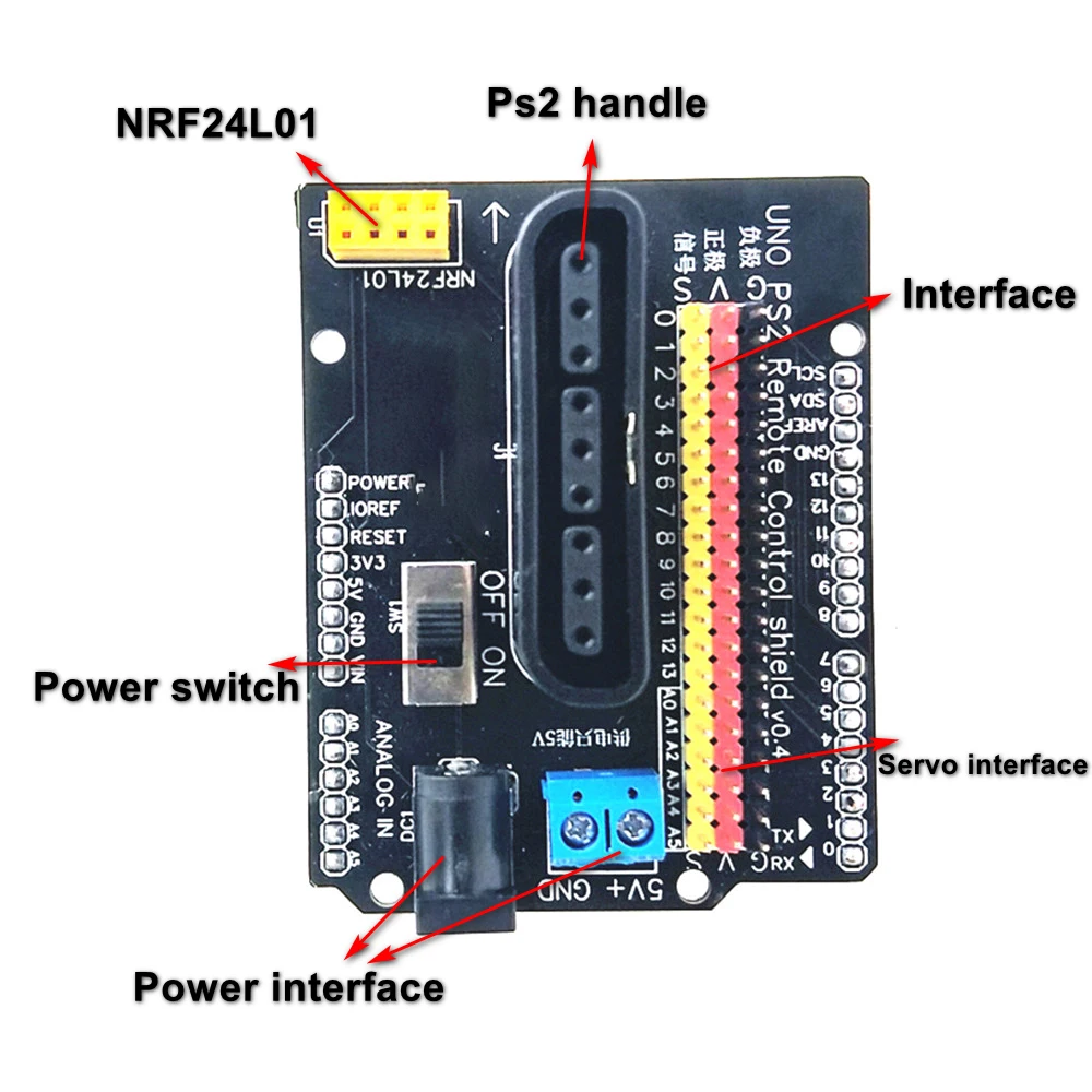 Servo Controller Ontwikkeling Driver Board Voor Arduino Uno Robotarm Draadloze Controle Moederbord Compatibel Ps2 Handgreep