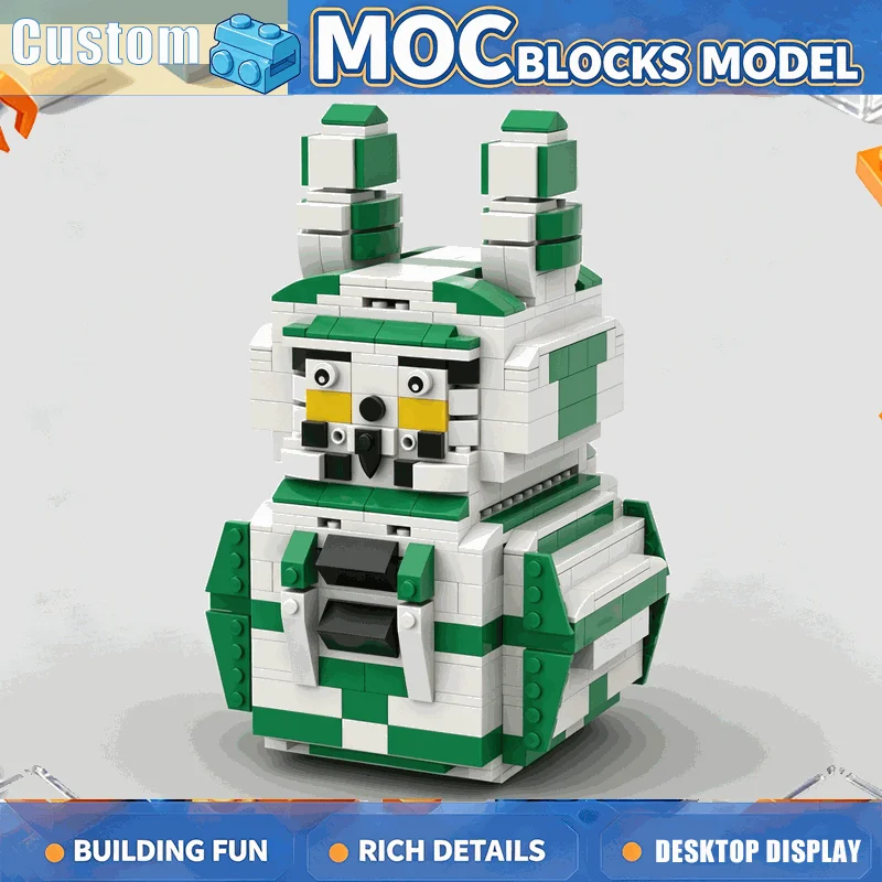 576 PCS Robot Bunny Character Model Building Blocks Creative Brick Kit Assembly Educational Toy Gift Collection Series Display