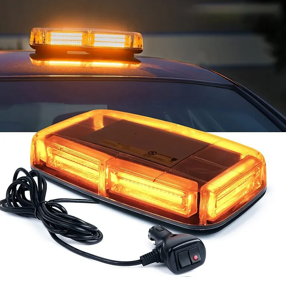 18COB Car Roof Top Warning Strobe Light Magnetic Base Emergency Safety Warning Flashing Lamp Truck Trailer Beacon Lights 12V/24V